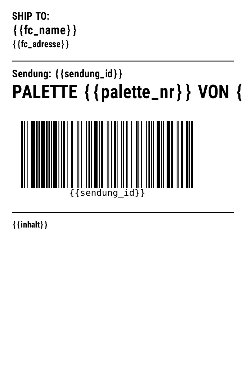 ZPL preview: Amazon pallet label: LTL/FTL shipments, SSCC and GS1-128 in ZPL