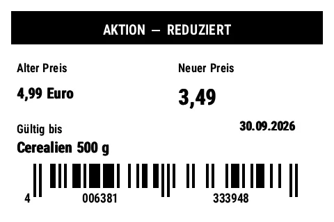 Vorschau von Aktions-/Sonderpreis-Etikett