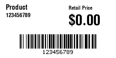 Preview of Price Tag with Barcode 2