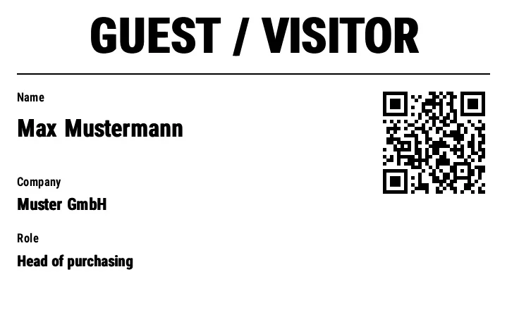 Preview of Name / Visitor Badge