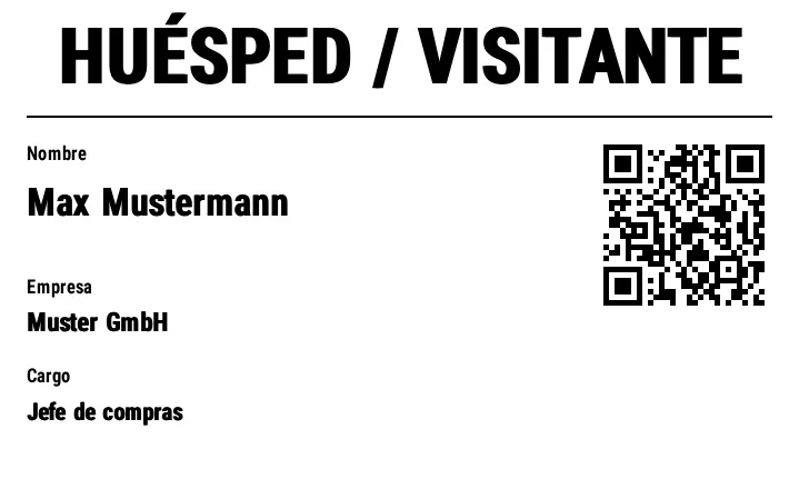 Vista previa de Identificador de nombre/visitante