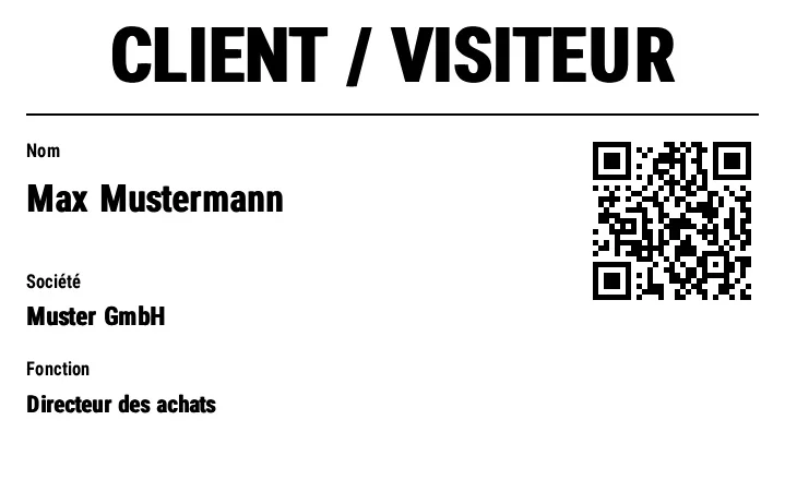 Aperçu de Badge nominatif / visiteur