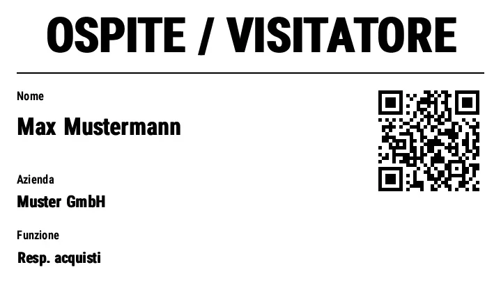 Anteprima di Targhetta nome/visitatore