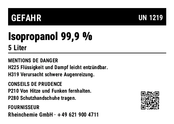 Aperçu de Étiquette chimique