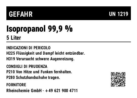 Anteprima di Etichetta chimica