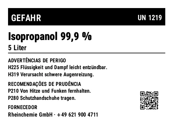 Prévia de Etiqueta química