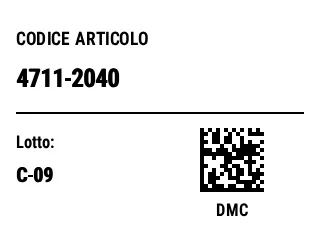 Anteprima di Etichetta DataMatrix per minuteria