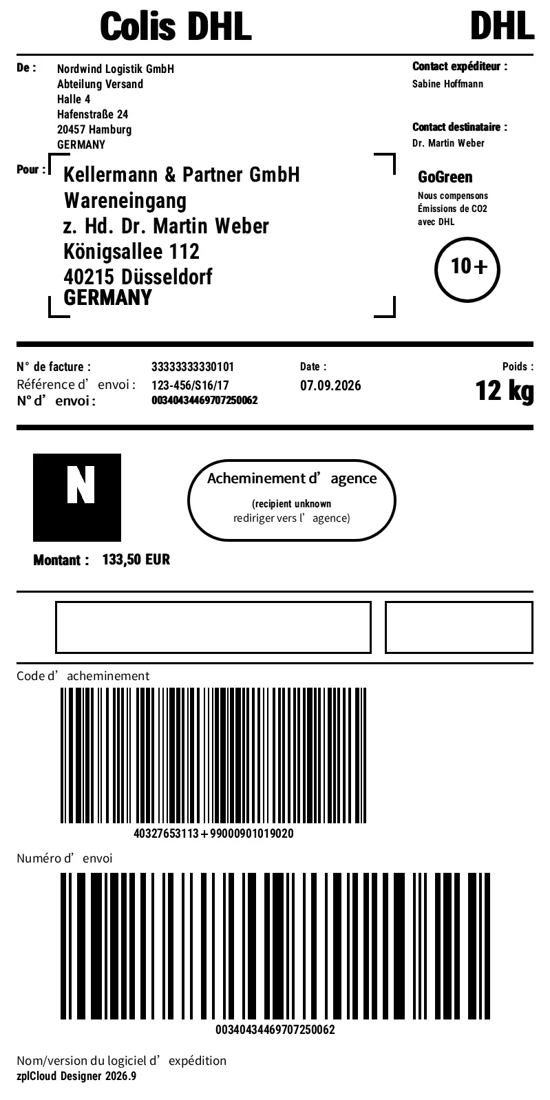Aperçu de Colis DHL