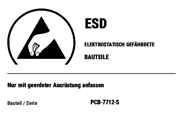 Vorschau von ESD-Warnetikett