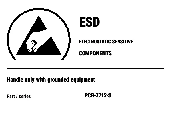 Preview of ESD Warning Label