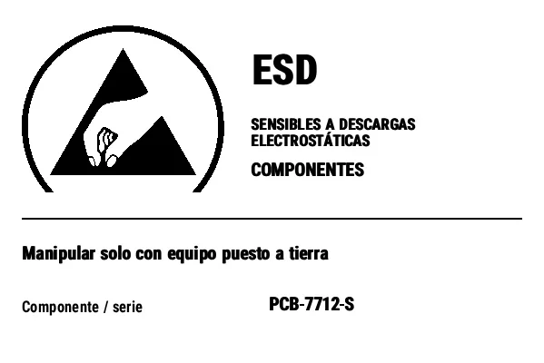 Vista previa de Etiqueta de advertencia ESD