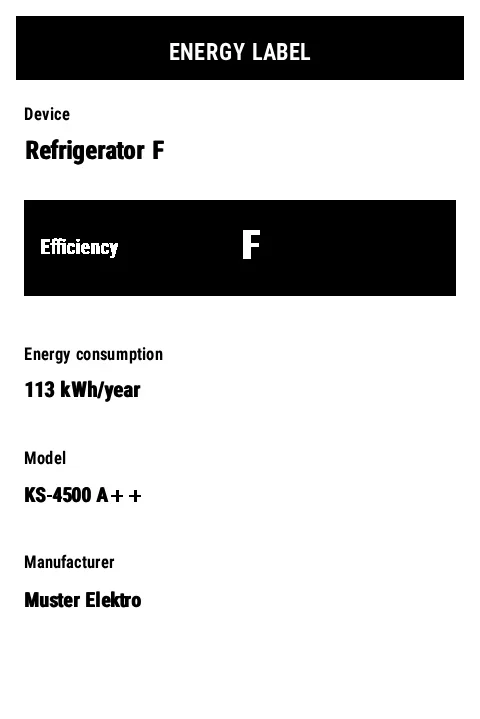 Preview of EU Energy Label (Electrical Appliances)