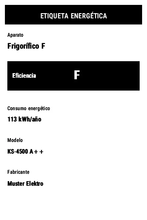 Vista previa de Etiqueta energética UE (electrodomésticos)