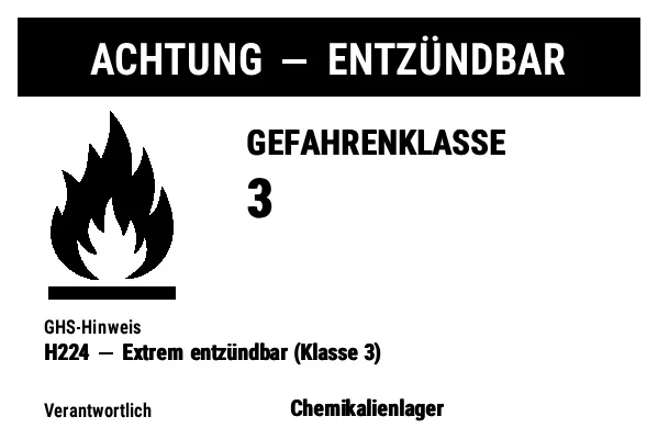 Vorschau von Gefahrgut-Flammbarkeitsetikett