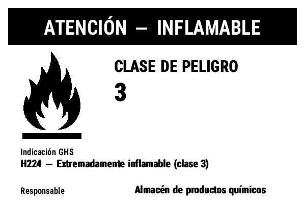 Vista previa de Etiqueta de mercancía peligrosa inflamable
