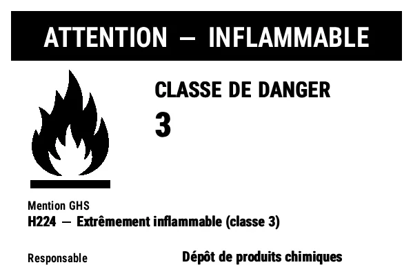 Aperçu de Étiquette matières inflammables