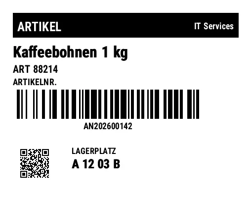 Vorschau von Allgemeines Barcode-Etikett
