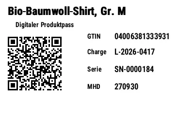 Vorschau von GS1 QR Code mit Digitalem Produktpass (DPP)