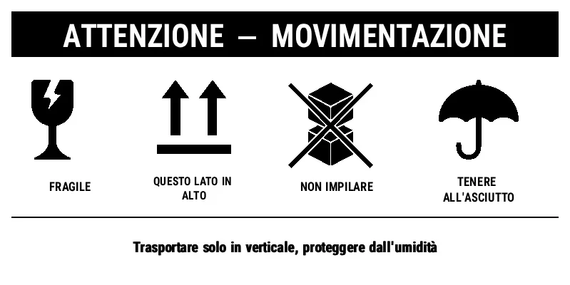 Anteprima di Serie di etichette di movimentazione