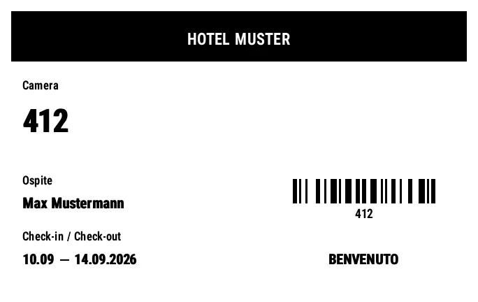 Anteprima di Keycard per hotel