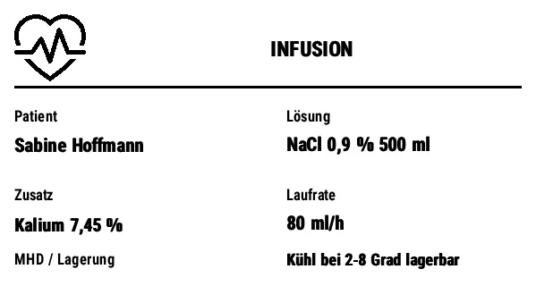Vorschau von Infusionsetikett (i.v.-Beutel)