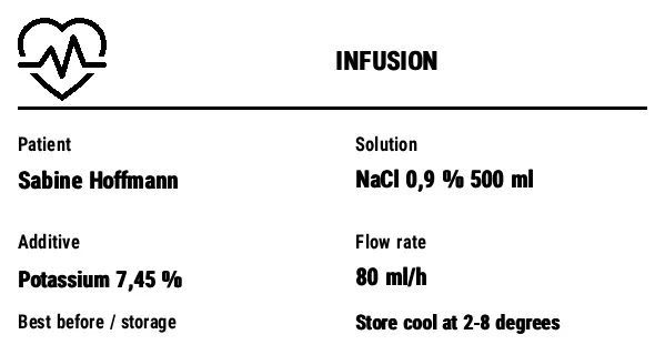 Preview of Infusion Label (IV Bag)