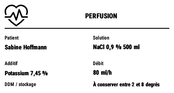 Aperçu de Étiquette de perfusion (poche i.v.)