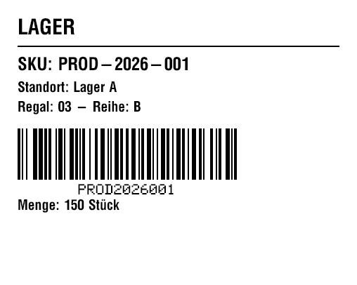 Preview of Inventory label