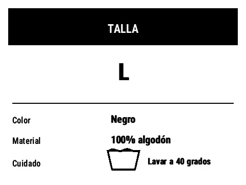 Vista previa de Etiqueta de talla y confección