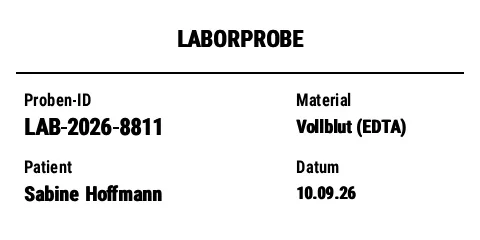 Vorschau von Laborproben-Etikett