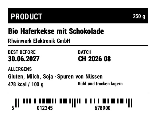 Preview of Food label