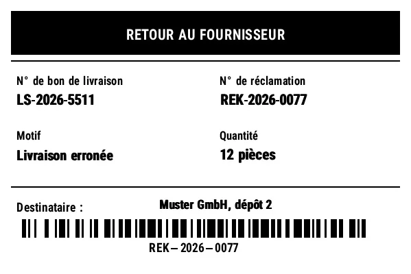 Aperçu de Retour fournisseur (RTV)