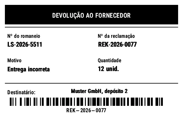Prévia de Devolução ao fornecedor (RTV)