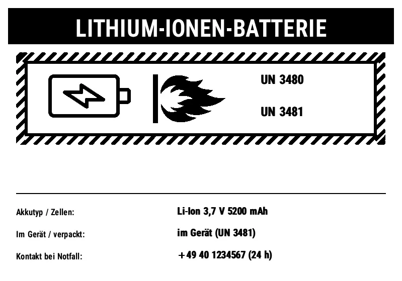 Vorschau von Lithium-Batterie-Kennzeichnung (UN 3480/3481)
