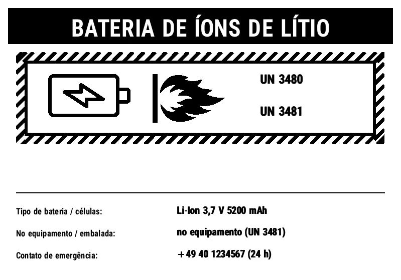 Prévia de Marcação de bateria de lítio (UN 3480/3481)