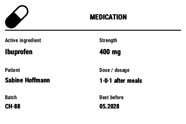 Preview of Medication / Pharmacy Label
