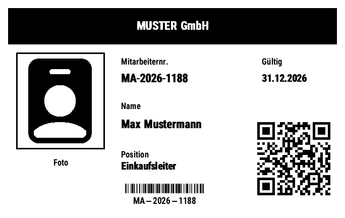 Vorschau von Mitarbeiterausweis