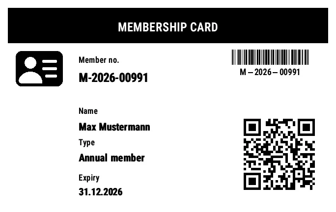 Preview of Membership Card