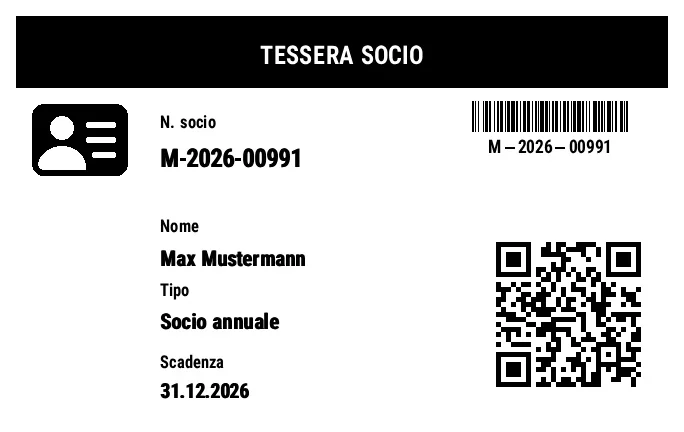 Anteprima di Tessera socio