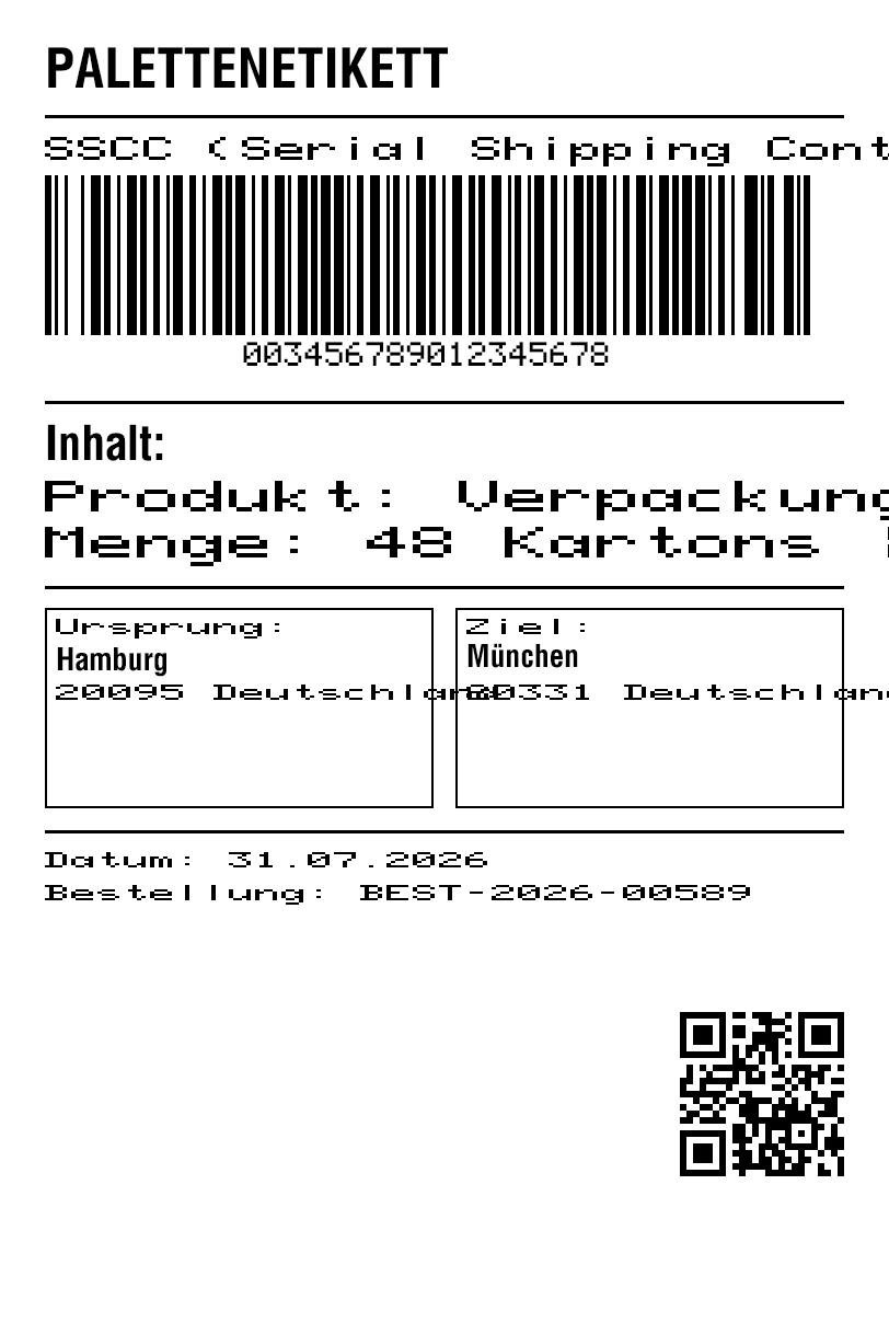 Preview of Pallet label
