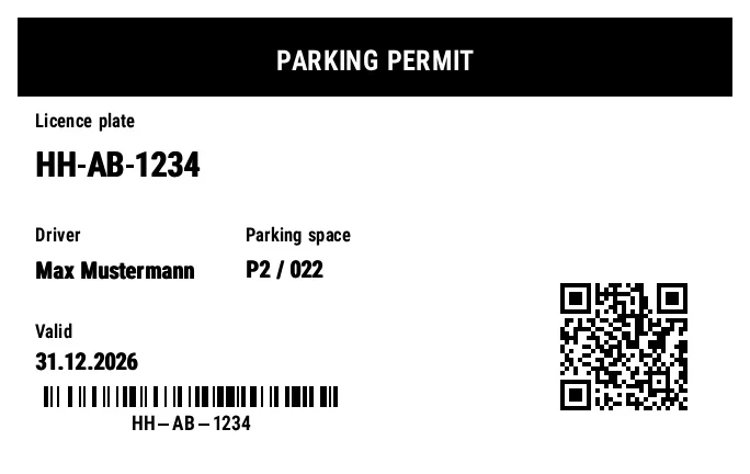 Preview of Parking Permit