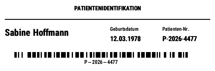 Vorschau von Patientenarmband