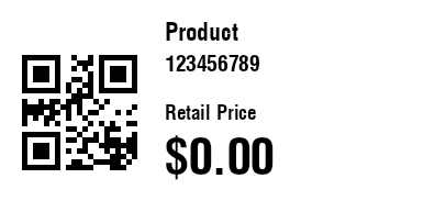 Preview of Price Tag with QR Code