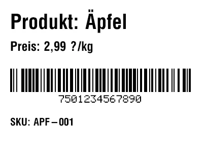 Preview of Product label