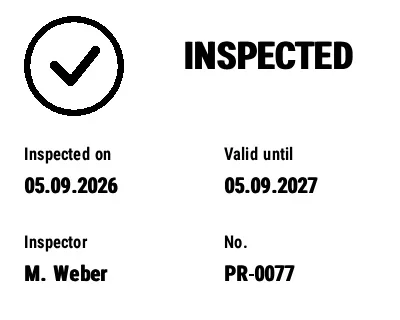 Preview of Inspection Sticker / Calibration