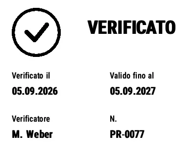 Anteprima di Bollino di verifica / taratura