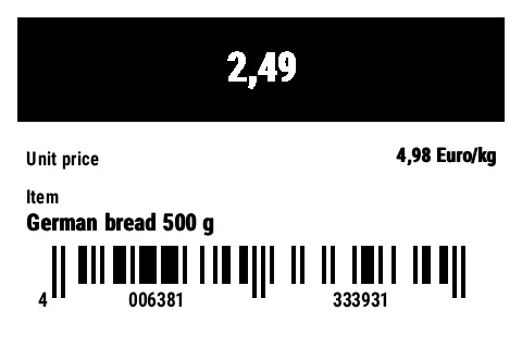 Preview of Shelf / Floor Price Label