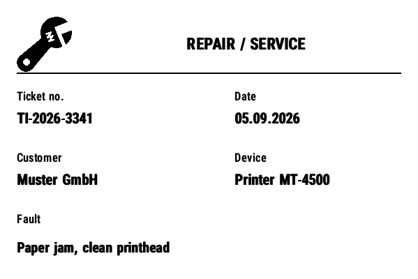 Preview of Repair / Service Order