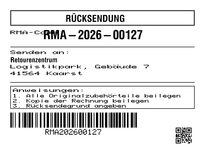 Preview of Return label