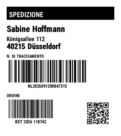 Anteprima di Spedizione con più codici a barre